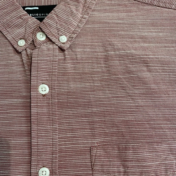 Public Opinion | Red | S/S Button Down | L - Picture 3 of 5